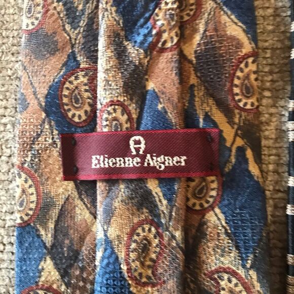 Lot of 7 men ties 100% silk - Picture 6 of 8